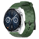 Cinturino per orologio in silicone tinta unita con motivo a calcio da 22 mm, For Huawei Watch GT3 Pro 46mm, For Huawei Watch GT3 46mm