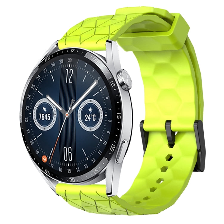 Cinturino per orologio in silicone tinta unita con motivo a calcio da 22 mm, For Huawei Watch GT3 Pro 46mm, For Huawei Watch GT3 46mm
