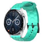 Cinturino per orologio in silicone tinta unita con motivo a calcio da 22 mm, For Huawei Watch GT3 Pro 46mm, For Huawei Watch GT3 46mm