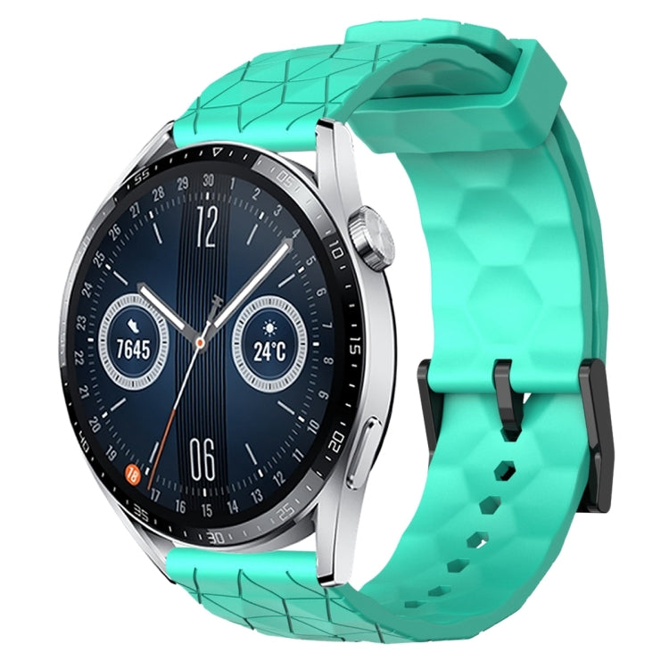 Cinturino per orologio in silicone tinta unita con motivo a calcio da 22 mm, For Huawei Watch GT3 Pro 46mm, For Huawei Watch GT3 46mm