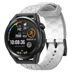 Cinturino per orologio in silicone tinta unita con motivo a calcio da 22 mm, For Huawei Watch GT Runner, For Huawei Watch 3