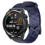 Cinturino per orologio in silicone tinta unita con motivo a calcio da 22 mm, For Huawei Watch GT Runner, For Huawei Watch 3