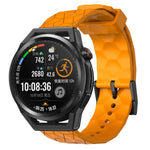 Cinturino per orologio in silicone tinta unita con motivo a calcio da 22 mm, For Huawei Watch GT Runner, For Huawei Watch 3