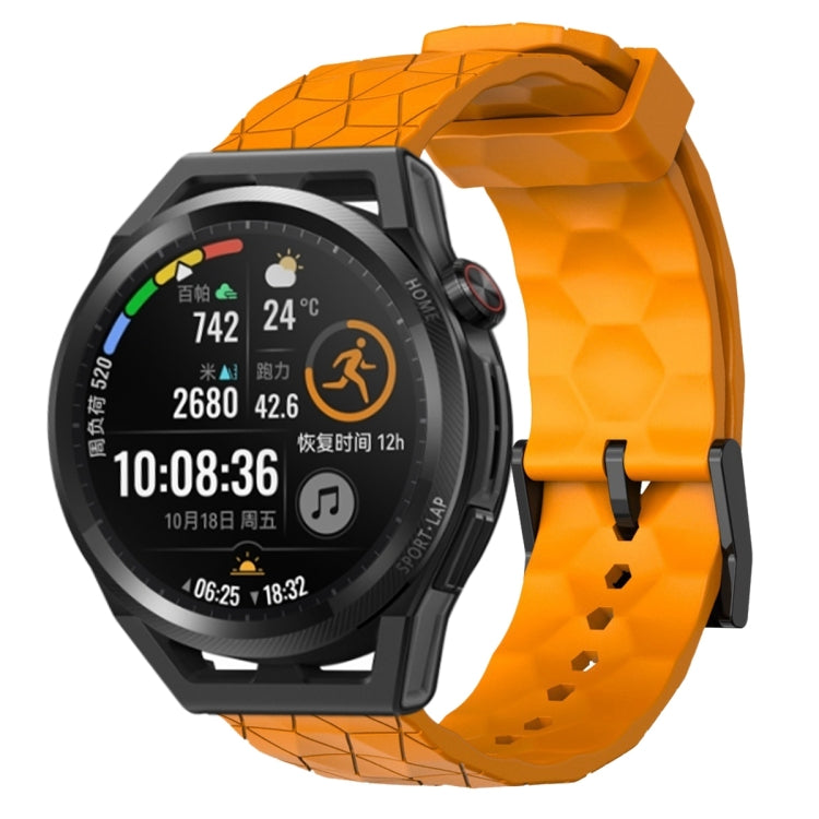 Cinturino per orologio in silicone tinta unita con motivo a calcio da 22 mm, For Huawei Watch GT Runner, For Huawei Watch 3