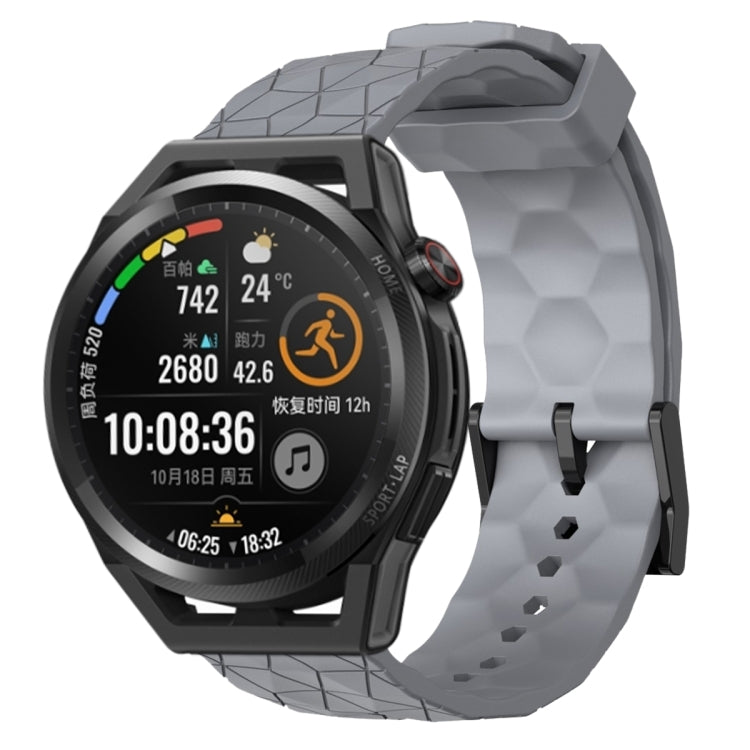 Cinturino per orologio in silicone tinta unita con motivo a calcio da 22 mm, For Huawei Watch GT Runner, For Huawei Watch 3