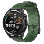Cinturino per orologio in silicone tinta unita con motivo a calcio da 22 mm, For Huawei Watch GT Runner, For Huawei Watch 3