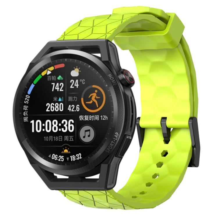 Cinturino per orologio in silicone tinta unita con motivo a calcio da 22 mm, For Huawei Watch GT Runner, For Huawei Watch 3