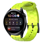 Cinturino per orologio in silicone tinta unita con motivo a calcio da 22 mm, For Huawei Watch GT Runner, For Huawei Watch 3