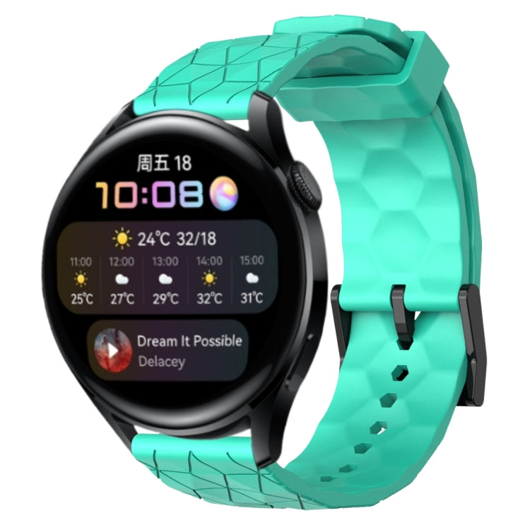 Cinturino per orologio in silicone tinta unita con motivo a calcio da 22 mm, For Huawei Watch GT Runner, For Huawei Watch 3