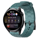 Cinturino per orologio in silicone tinta unita con motivo a calcio da 22 mm, For Huawei Watch GT Runner, For Huawei Watch 3