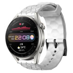 Cinturino per orologio in silicone tinta unita con motivo a calcio da 22 mm, For Huawei Watch 3 Pro, For Huawei GT2 Pro
