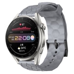 Cinturino per orologio in silicone tinta unita con motivo a calcio da 22 mm, For Huawei Watch 3 Pro, For Huawei GT2 Pro