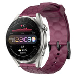 Cinturino per orologio in silicone tinta unita con motivo a calcio da 22 mm, For Huawei Watch 3 Pro, For Huawei GT2 Pro
