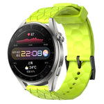 Cinturino per orologio in silicone tinta unita con motivo a calcio da 22 mm, For Huawei Watch 3 Pro, For Huawei GT2 Pro