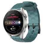 Cinturino per orologio in silicone tinta unita con motivo a calcio da 22 mm, For Huawei Watch 3 Pro, For Huawei GT2 Pro