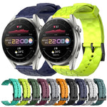 Cinturino per orologio in silicone tinta unita con motivo a calcio da 22 mm, For Huawei Watch 3 Pro, For Huawei GT2 Pro
