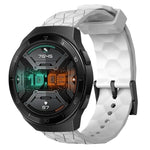 Cinturino per orologio in silicone tinta unita con motivo a calcio da 22 mm, For Huawei Watch GT 2E, For Huawei GT2 46mm