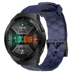 Cinturino per orologio in silicone tinta unita con motivo a calcio da 22 mm, For Huawei Watch GT 2E, For Huawei GT2 46mm