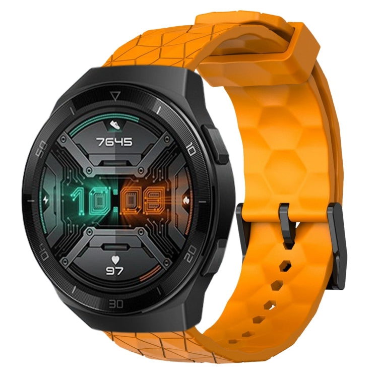 Cinturino per orologio in silicone tinta unita con motivo a calcio da 22 mm, For Huawei Watch GT 2E, For Huawei GT2 46mm
