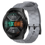 Cinturino per orologio in silicone tinta unita con motivo a calcio da 22 mm, For Huawei Watch GT 2E, For Huawei GT2 46mm