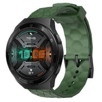 Cinturino per orologio in silicone tinta unita con motivo a calcio da 22 mm, For Huawei Watch GT 2E, For Huawei GT2 46mm