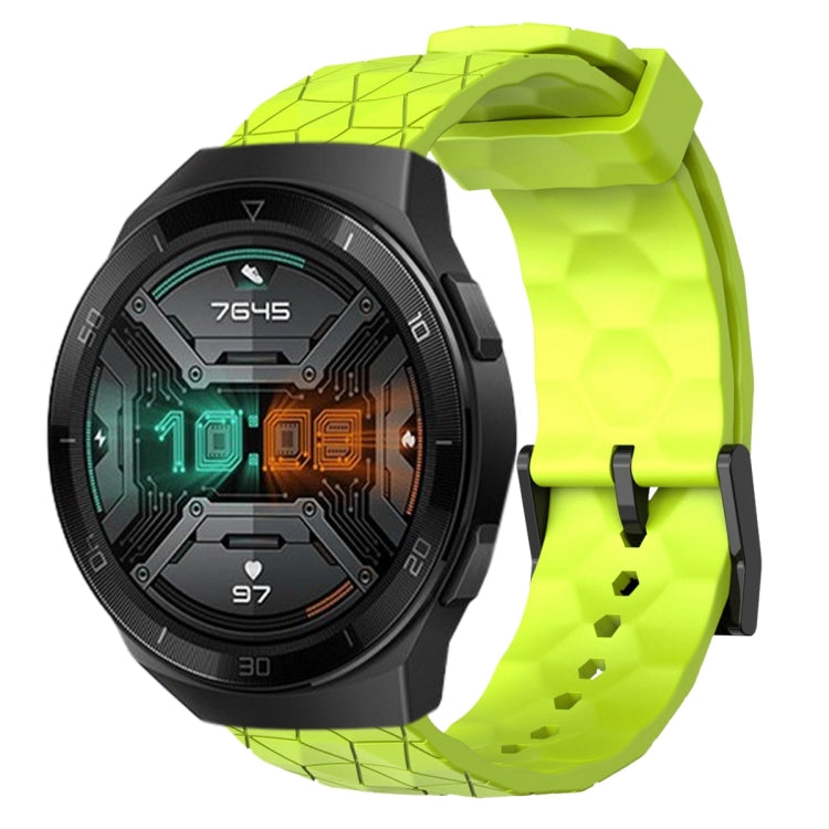 Cinturino per orologio in silicone tinta unita con motivo a calcio da 22 mm, For Huawei Watch GT 2E, For Huawei GT2 46mm