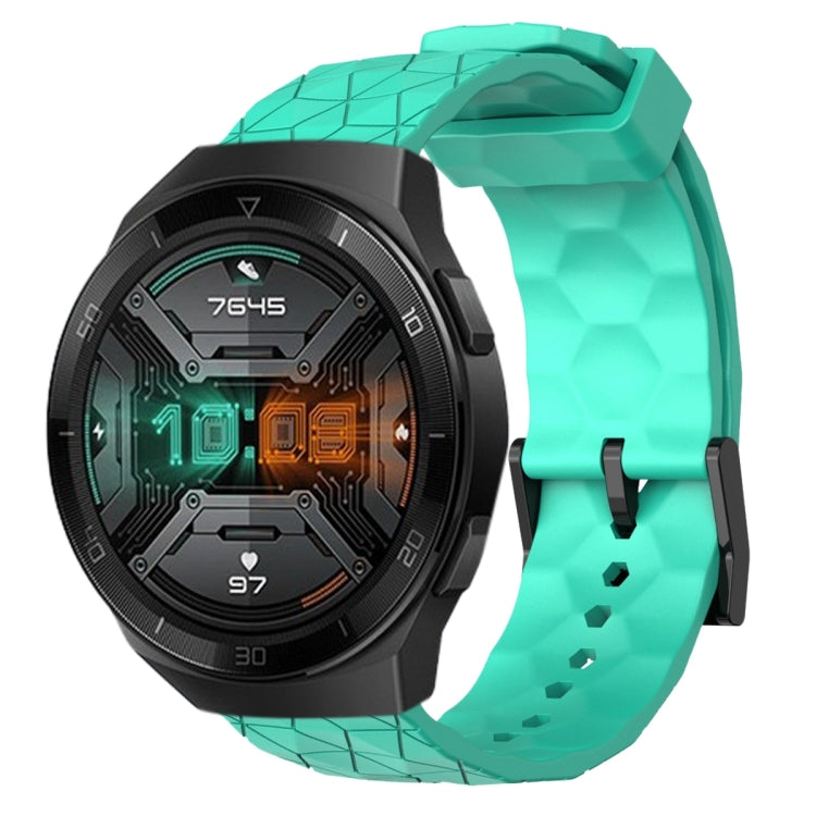 Cinturino per orologio in silicone tinta unita con motivo a calcio da 22 mm, For Huawei Watch GT 2E, For Huawei GT2 46mm