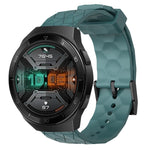 Cinturino per orologio in silicone tinta unita con motivo a calcio da 22 mm, For Huawei Watch GT 2E, For Huawei GT2 46mm