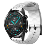 Cinturino per orologio in silicone tinta unita con motivo a calcio da 22 mm, For Huawei Watch GT 2E, For Huawei GT2 46mm