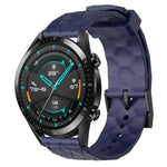Cinturino per orologio in silicone tinta unita con motivo a calcio da 22 mm, For Huawei Watch GT 2E, For Huawei GT2 46mm