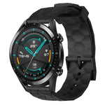 Cinturino per orologio in silicone tinta unita con motivo a calcio da 22 mm, For Huawei Watch GT 2E, For Huawei GT2 46mm