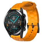 Cinturino per orologio in silicone tinta unita con motivo a calcio da 22 mm, For Huawei Watch GT 2E, For Huawei GT2 46mm