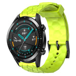 Cinturino per orologio in silicone tinta unita con motivo a calcio da 22 mm, For Huawei Watch GT 2E, For Huawei GT2 46mm