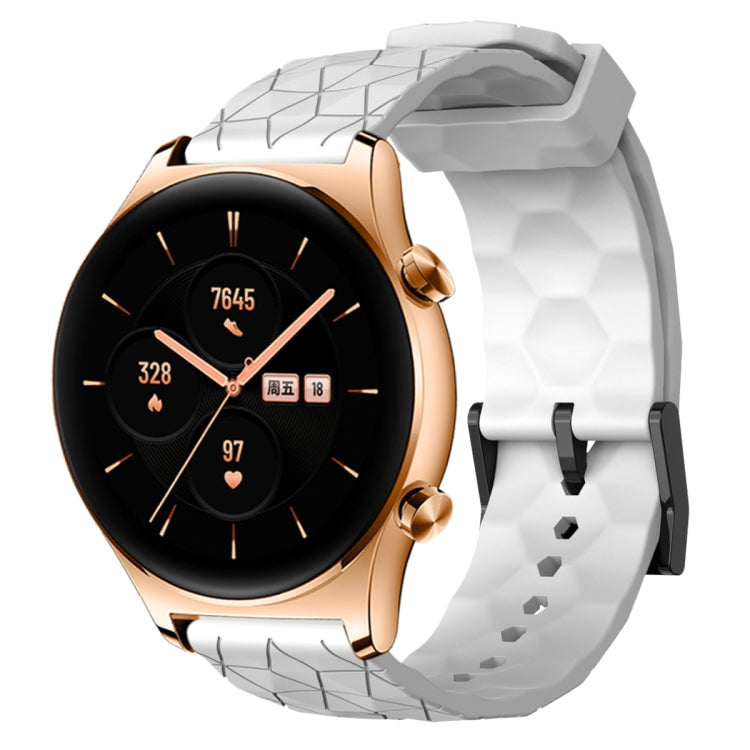 Cinturino per orologio in silicone tinta unita con motivo a calcio da 22 mm, For Honor Watch GS 3, For Honor Watch GS Pro