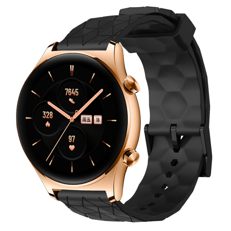 Cinturino per orologio in silicone tinta unita con motivo a calcio da 22 mm, For Honor Watch GS 3, For Honor Watch GS Pro