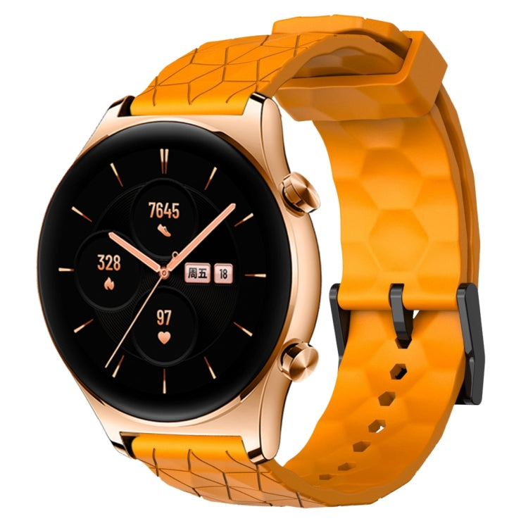 Cinturino per orologio in silicone tinta unita con motivo a calcio da 22 mm, For Honor Watch GS 3, For Honor Watch GS Pro