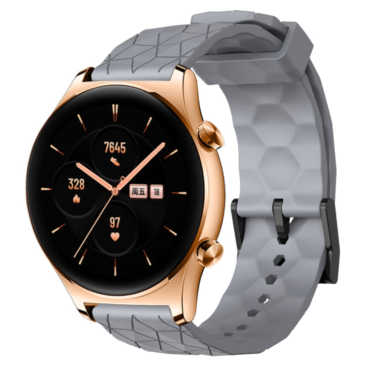 Cinturino per orologio in silicone tinta unita con motivo a calcio da 22 mm, For Honor Watch GS 3, For Honor Watch GS Pro