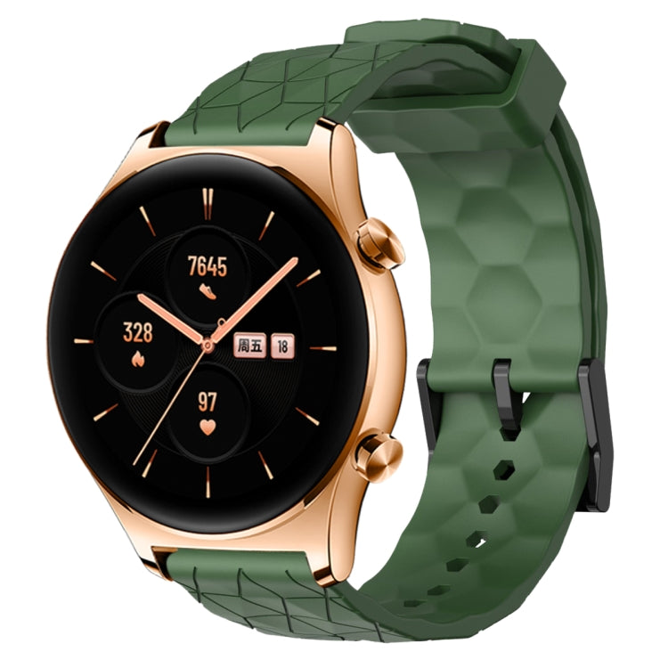 Cinturino per orologio in silicone tinta unita con motivo a calcio da 22 mm, For Honor Watch GS 3, For Honor Watch GS Pro