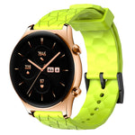 Cinturino per orologio in silicone tinta unita con motivo a calcio da 22 mm, For Honor Watch GS 3, For Honor Watch GS Pro