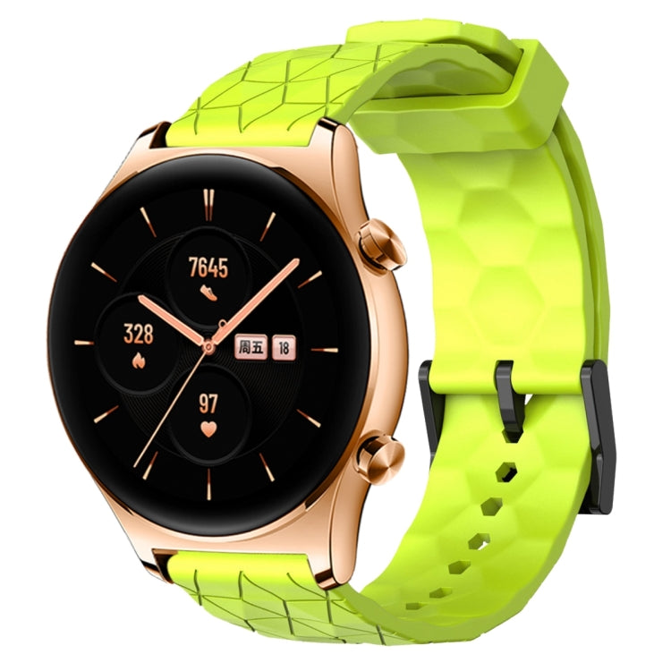 Cinturino per orologio in silicone tinta unita con motivo a calcio da 22 mm, For Honor Watch GS 3, For Honor Watch GS Pro