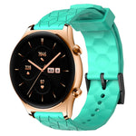 Cinturino per orologio in silicone tinta unita con motivo a calcio da 22 mm, For Honor Watch GS 3, For Honor Watch GS Pro