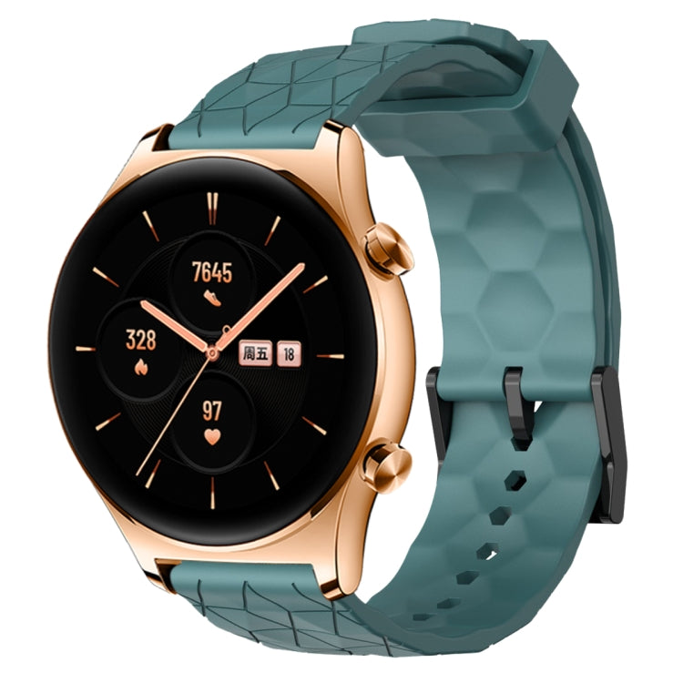 Cinturino per orologio in silicone tinta unita con motivo a calcio da 22 mm, For Honor Watch GS 3, For Honor Watch GS Pro