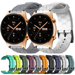 Cinturino per orologio in silicone tinta unita con motivo a calcio da 22 mm, For Honor Watch GS 3, For Honor Watch GS Pro