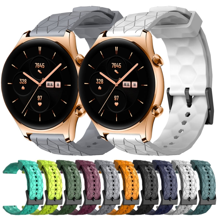 Cinturino per orologio in silicone tinta unita con motivo a calcio da 22 mm, For Honor Watch GS 3, For Honor Watch GS Pro
