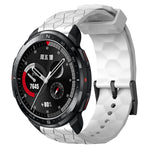 Cinturino per orologio in silicone tinta unita con motivo a calcio da 22 mm, For Honor Watch GS 3, For Honor Watch GS Pro