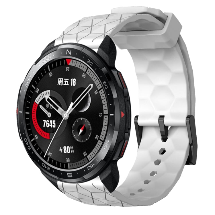 Cinturino per orologio in silicone tinta unita con motivo a calcio da 22 mm, For Honor Watch GS 3, For Honor Watch GS Pro