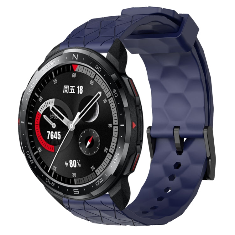 Cinturino per orologio in silicone tinta unita con motivo a calcio da 22 mm, For Honor Watch GS 3, For Honor Watch GS Pro