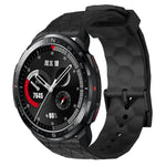 Cinturino per orologio in silicone tinta unita con motivo a calcio da 22 mm, For Honor Watch GS 3, For Honor Watch GS Pro