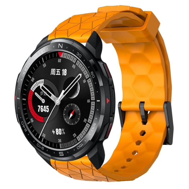 Cinturino per orologio in silicone tinta unita con motivo a calcio da 22 mm, For Honor Watch GS 3, For Honor Watch GS Pro