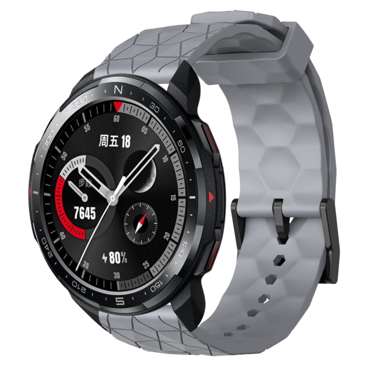 Cinturino per orologio in silicone tinta unita con motivo a calcio da 22 mm, For Honor Watch GS 3, For Honor Watch GS Pro